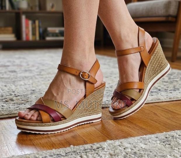 Women's Wedge Sandals With Jute Wedge Heel Size 37-42