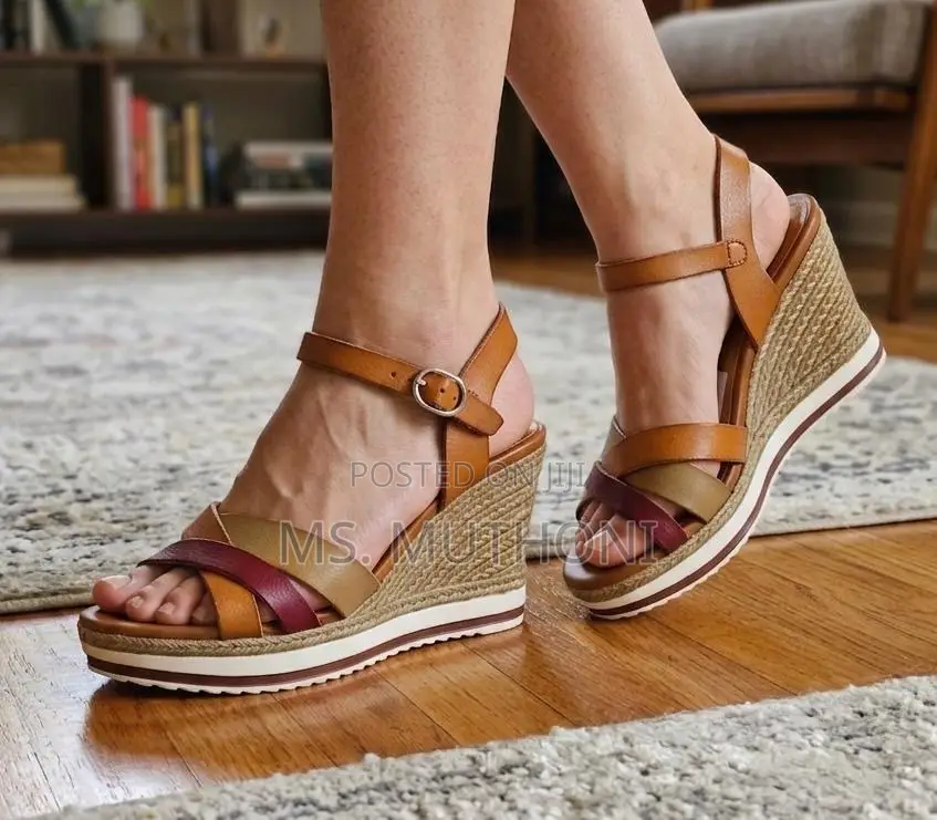 Women's Wedge Sandals With Jute Wedge Heel Size 37-42