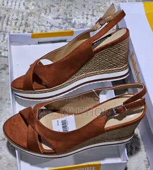 * High Quality Suede Open Wedge ( Dune)*