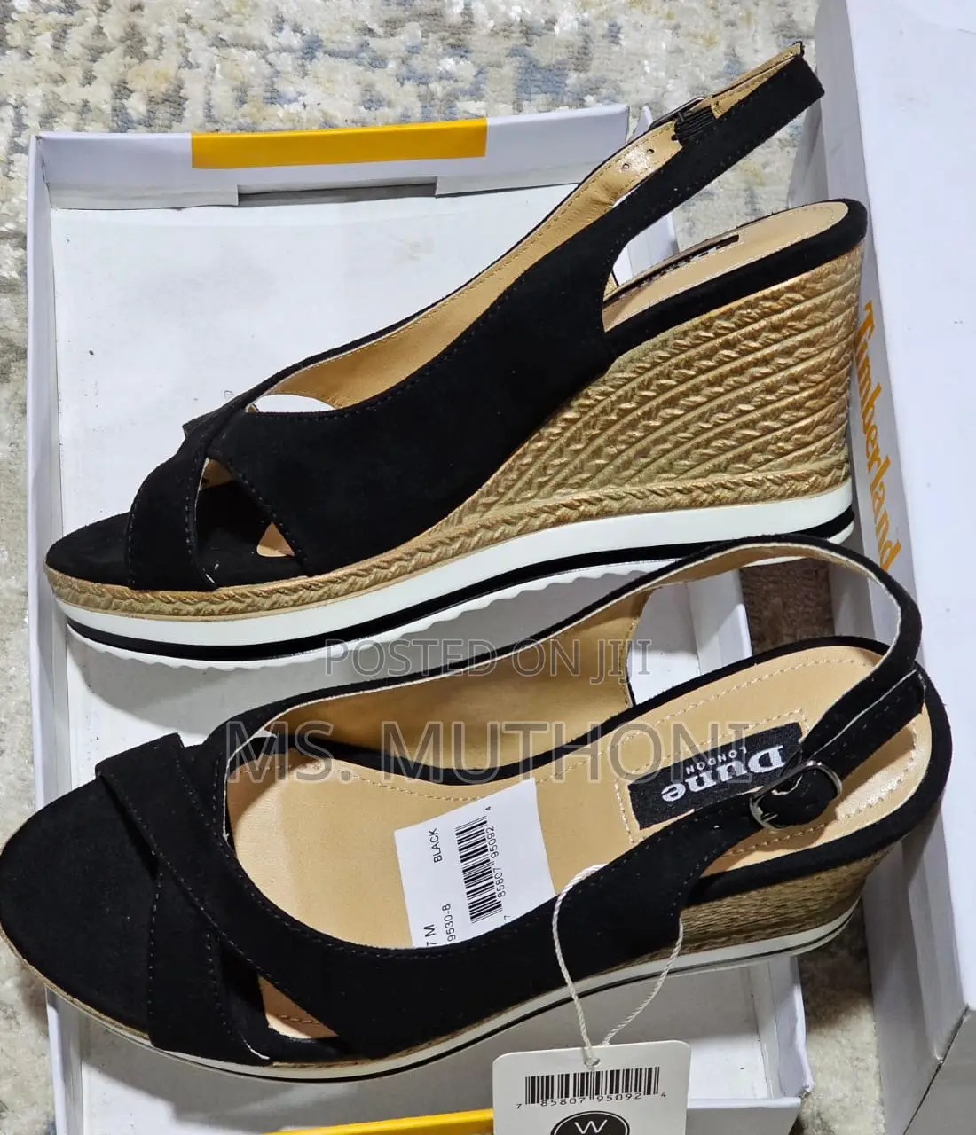 * High Quality Suede Open Wedge ( Dune)*