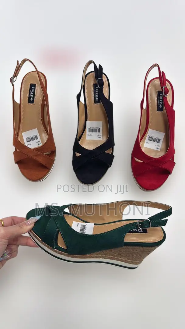 Dune London Suede Wedge Sandals Size 37-42