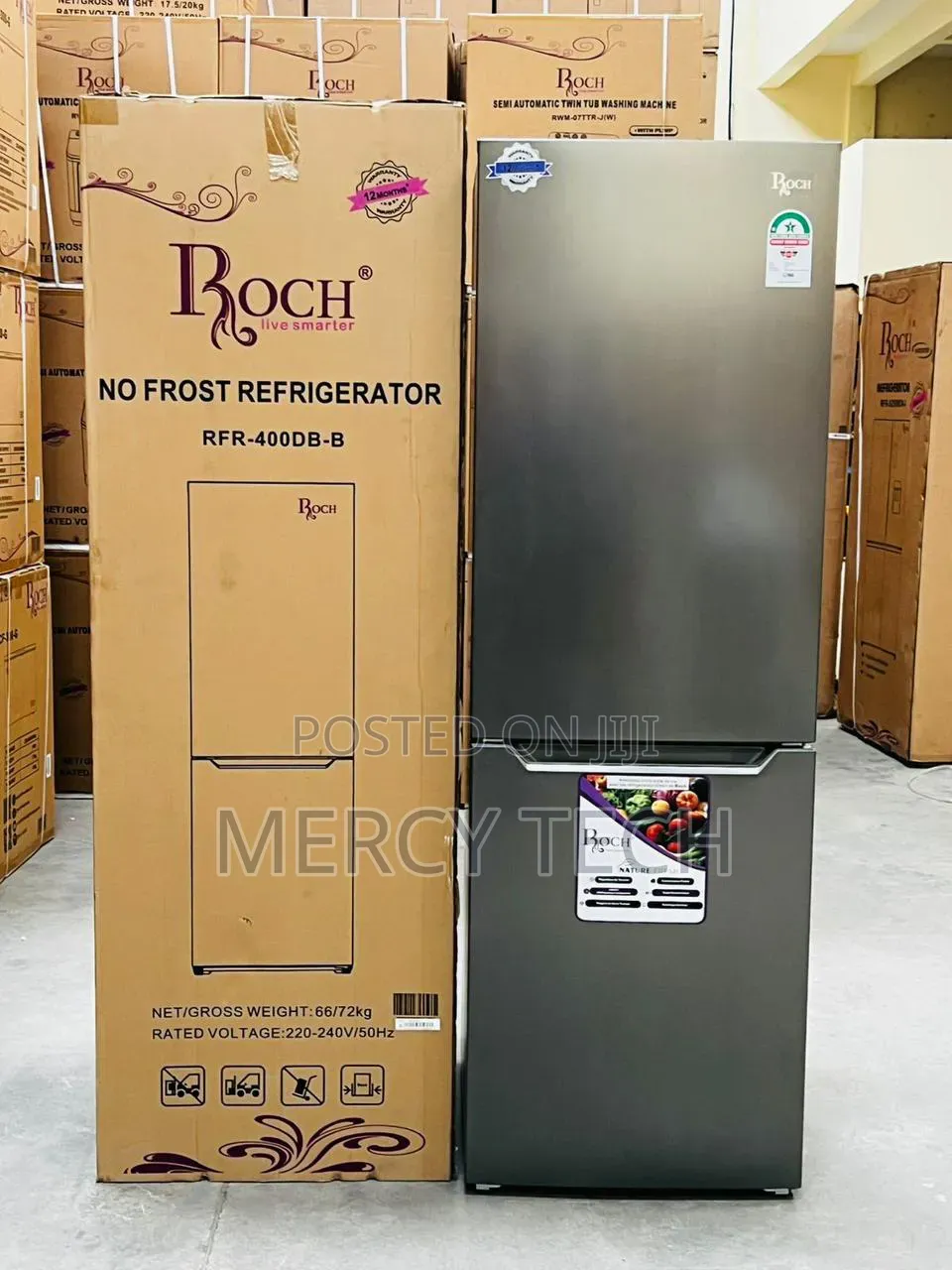 Roch No Frost Refrigerator 330ltr (Rfr-400db-B)