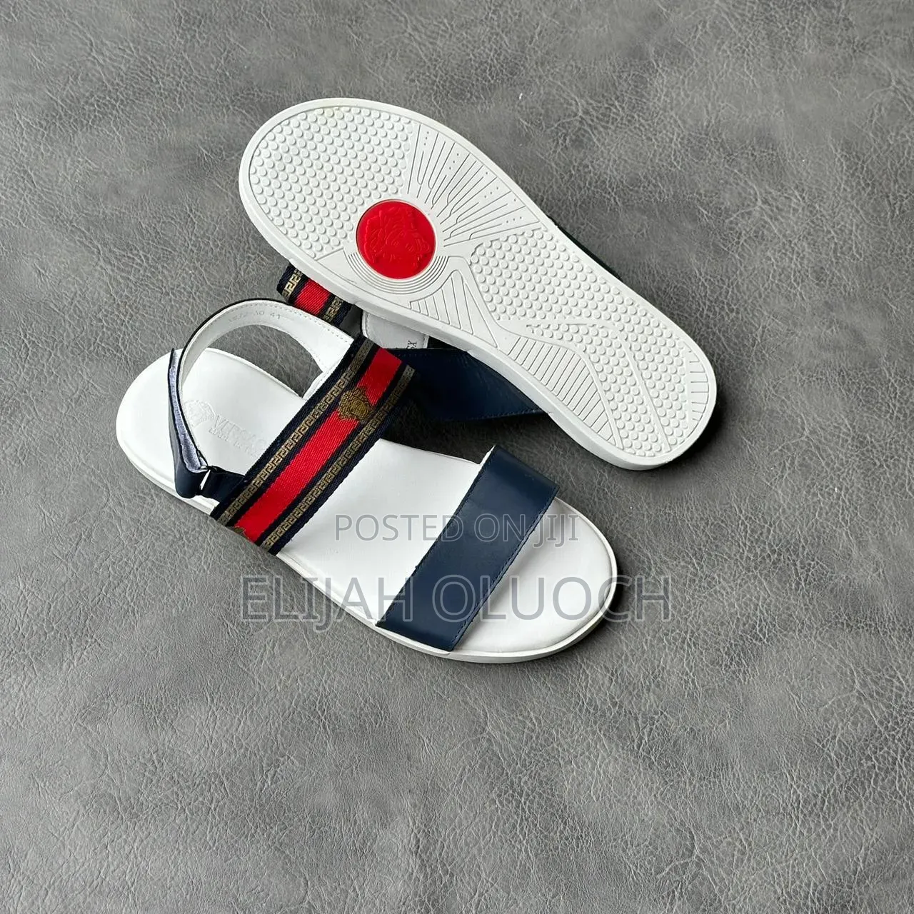 Pue Leather Versace Men Sandals