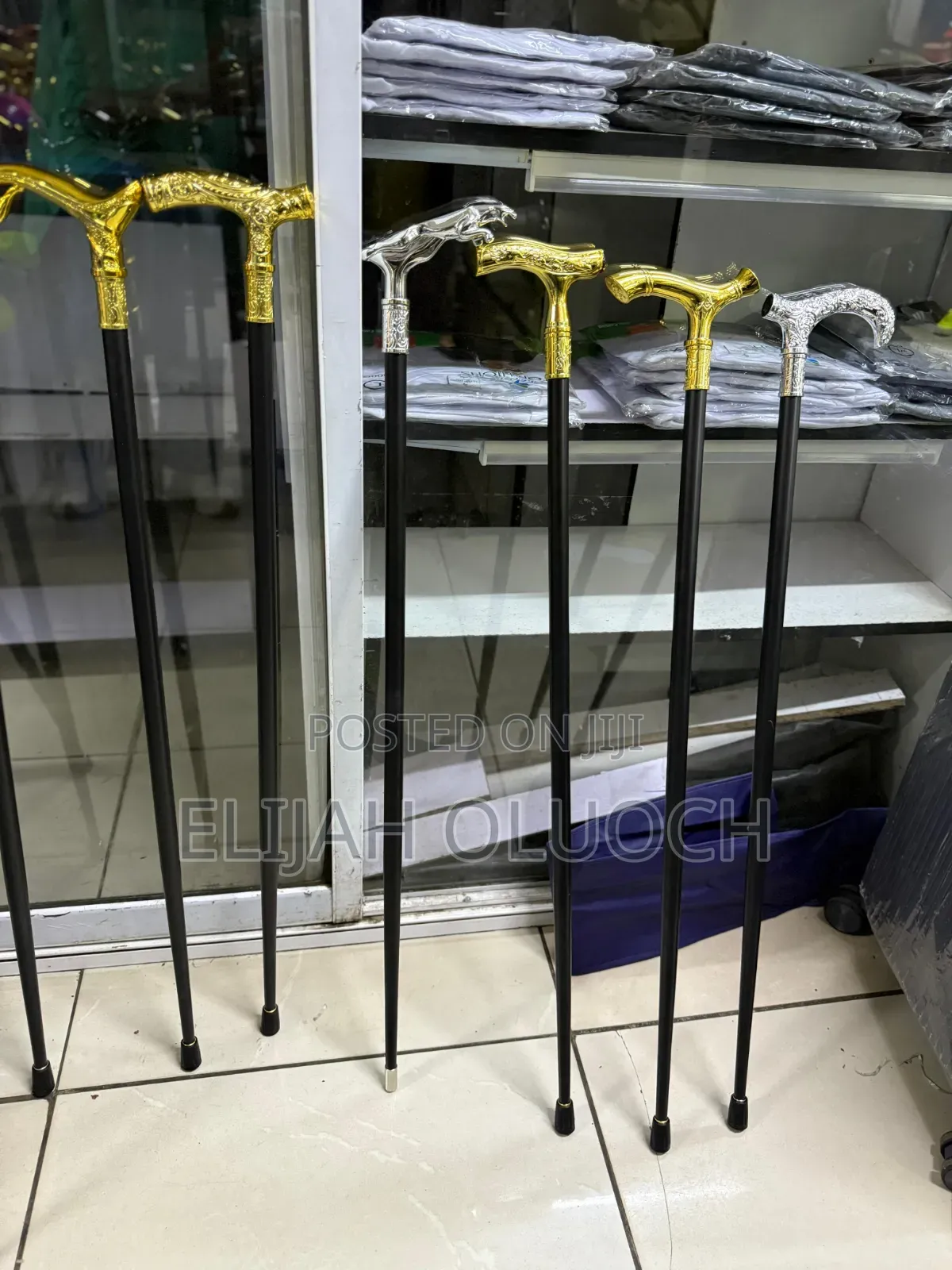 Stylish Pimped Walking Sticks 
With Sword 
Golden/Silver Handless
