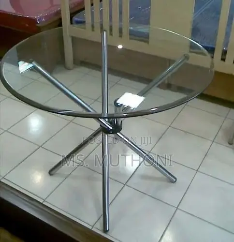Clear Glass Minimalist Dining / Balcony Table