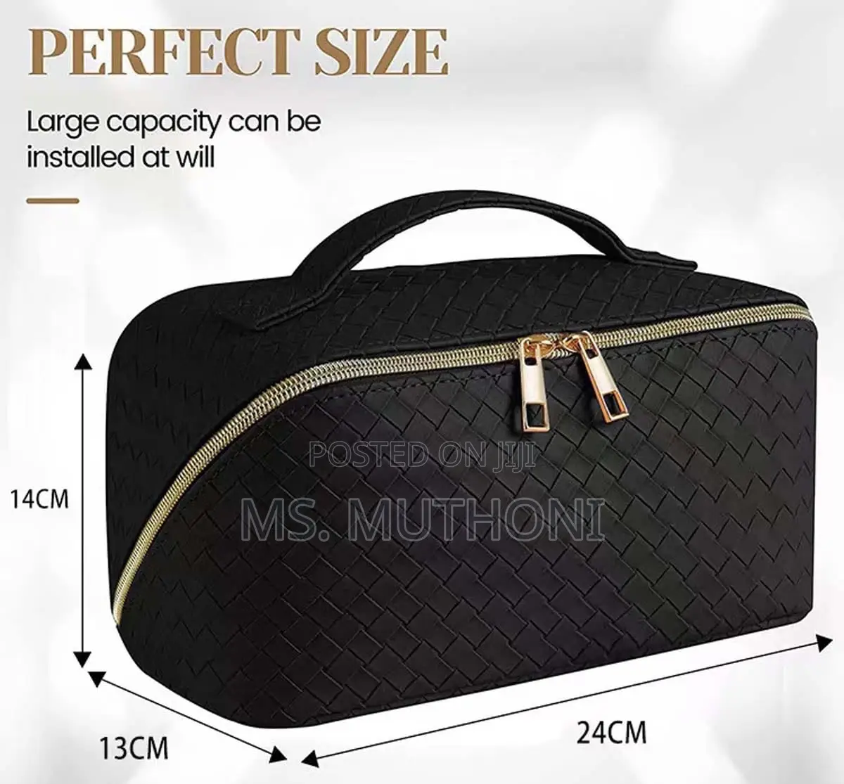 Convenient Woven Texture Cosmetic / Travel / Toiletries Bag