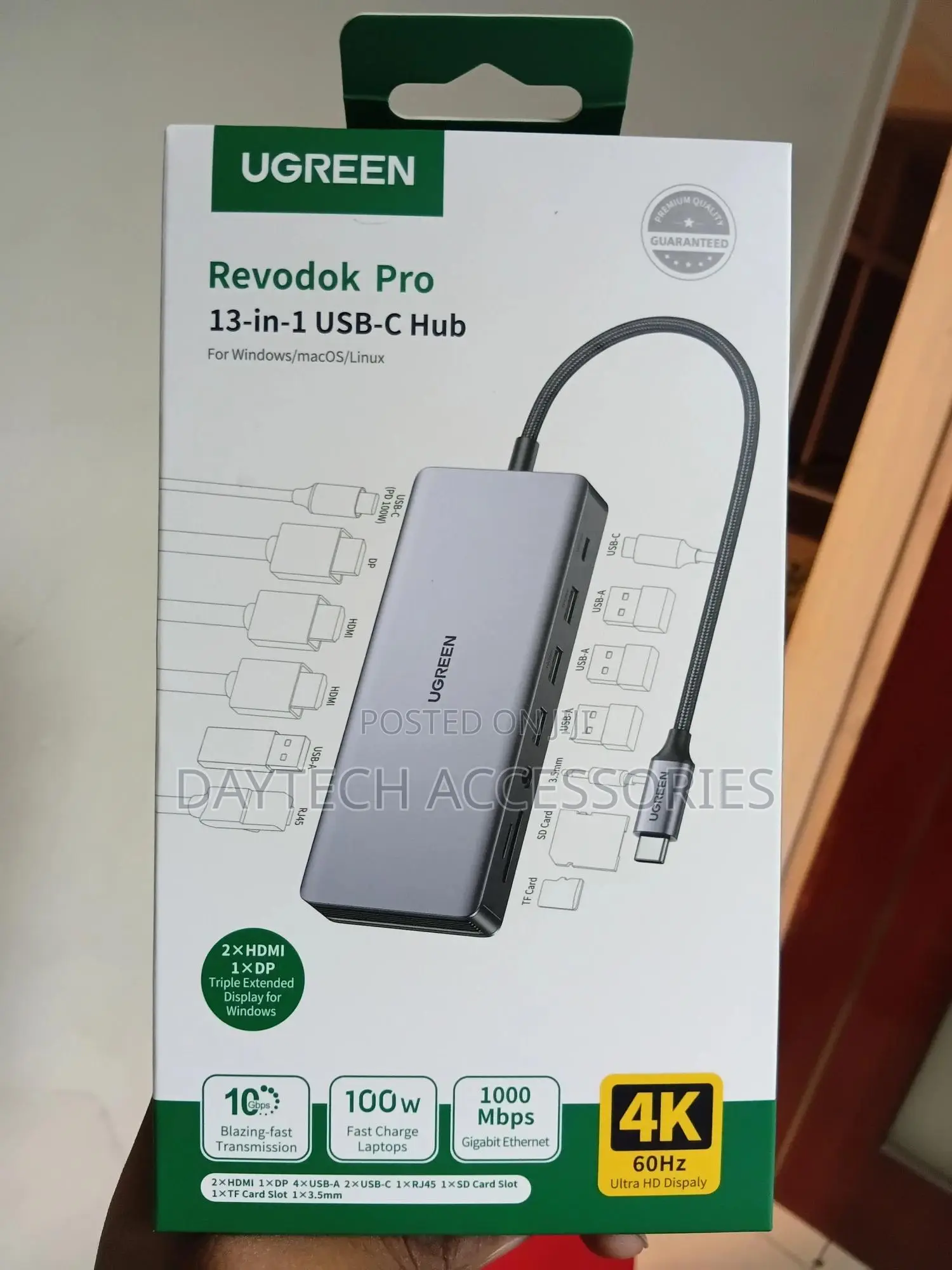 Ugreen Revodok Pro 313 Usb-C 13-in-1 Multifunction Docking Station.