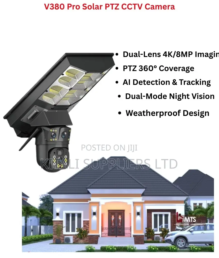 V380 Pro Solar Ptz Cctv Camera