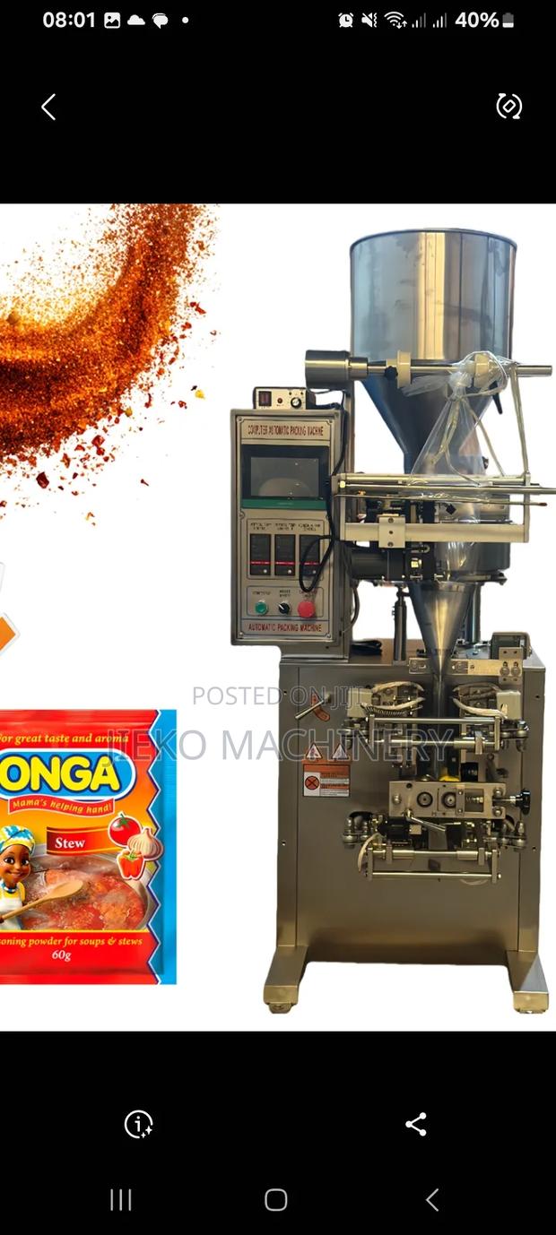 High-Speed Automatic Powder Sachet Packing Machine | Best for Spices