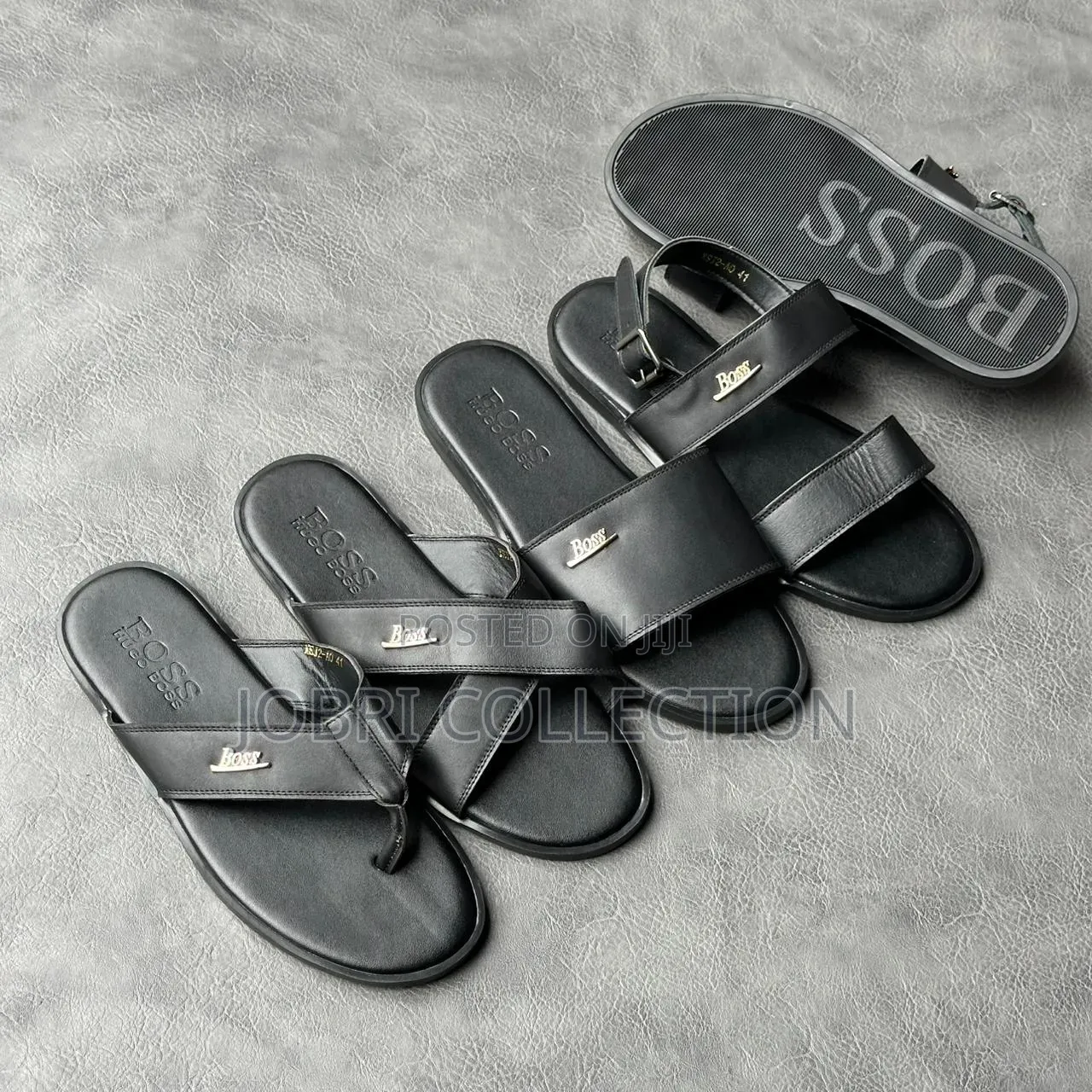 Authentic Black Boss Mens Sandals