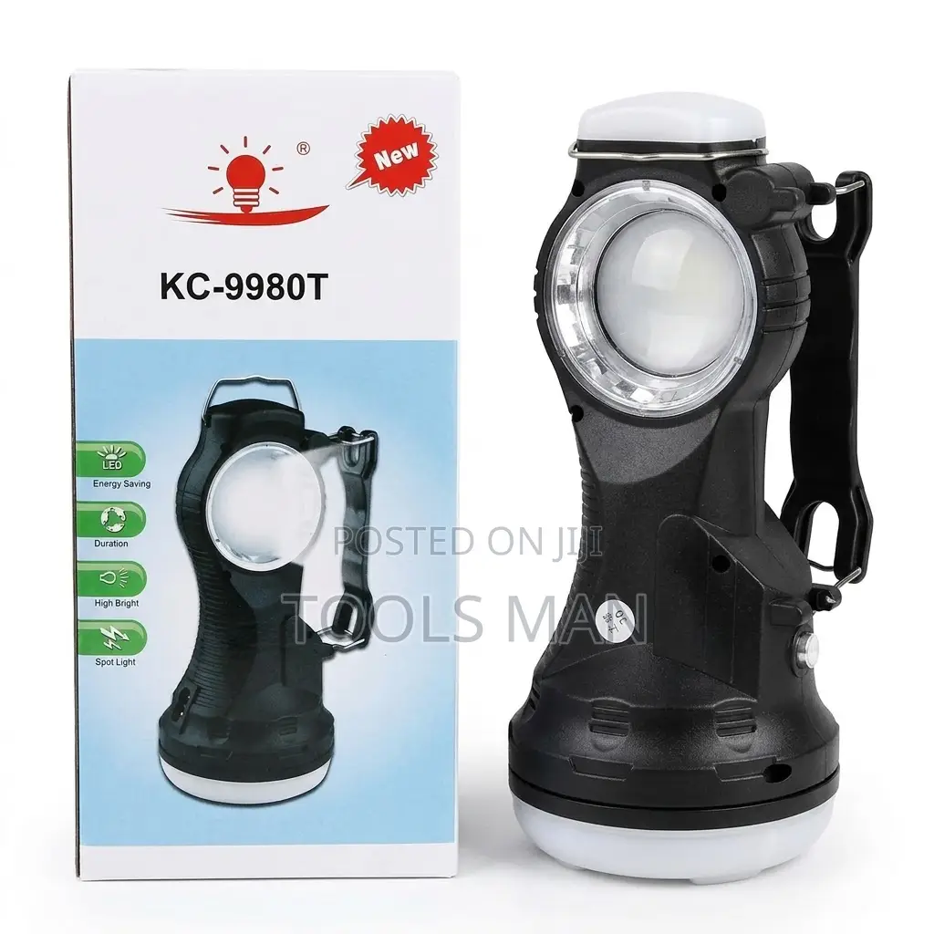 Rechargeable Lamp.Kc-9980t Solar Led Lantern Torch - 1000mah Battery