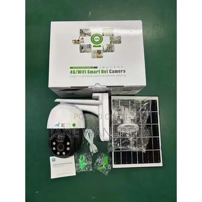 4g Single Lens V380 Solar Powered PTZ Camera