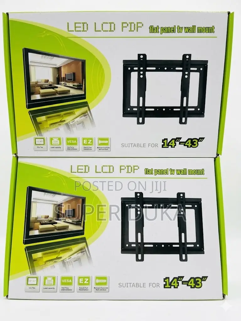 14-43" Universal Tv Wall Mount Bracket - Fixed Flat Panel Led/LCD/PDP
