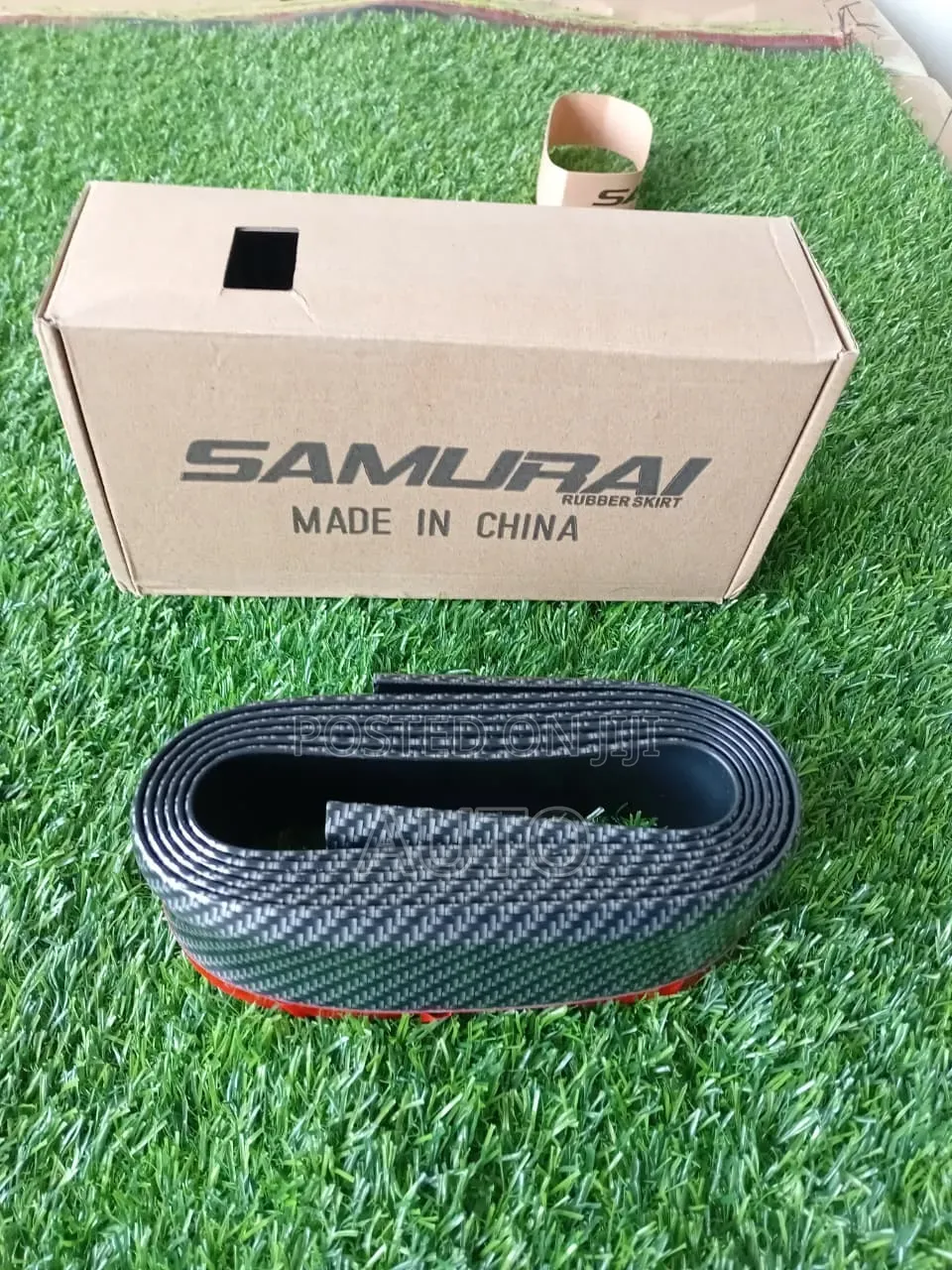 Samurai Car Spoiler Rubber Lip – Carbon Fiber Universal Bumper Lip