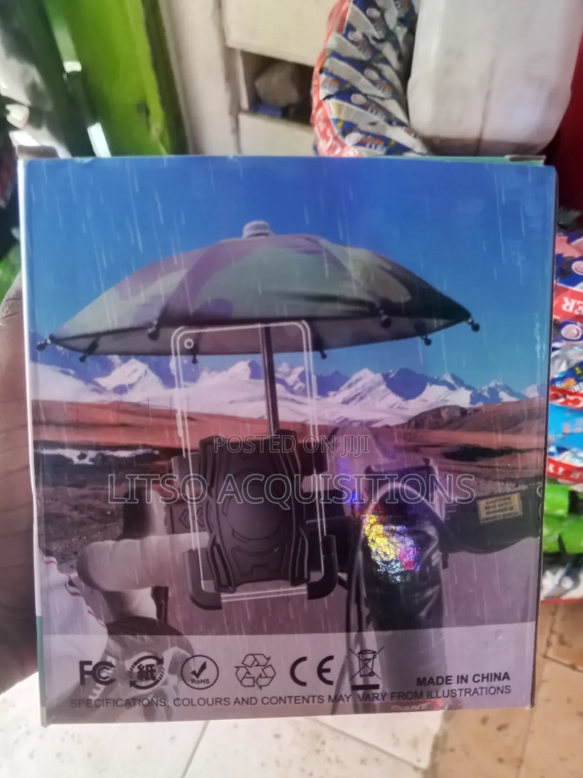 Universal Motorcycle Phone Holder With a Umbrella