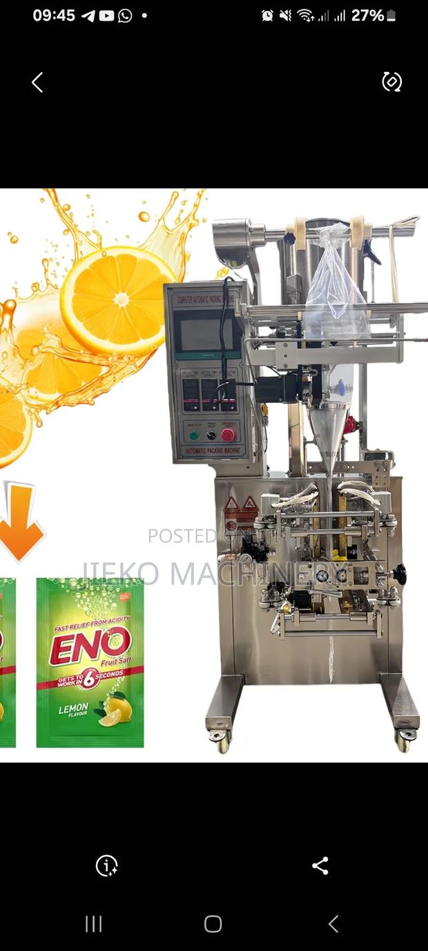 Automatic Powder Sachet Packing Machine | Eno Type