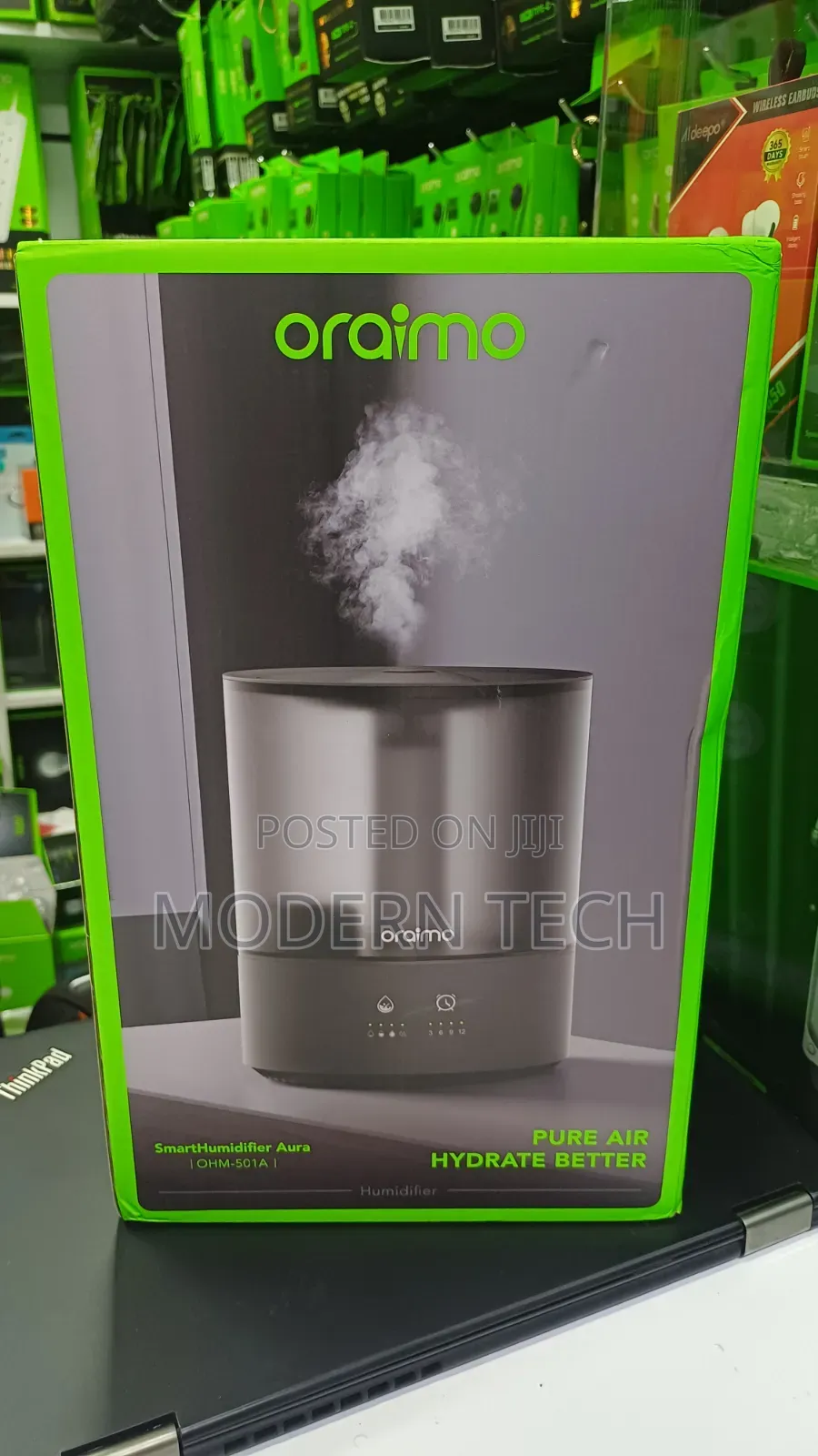 Oraimo Aura Smart Humidifier (4l) – Quiet Mist Mood Lighting