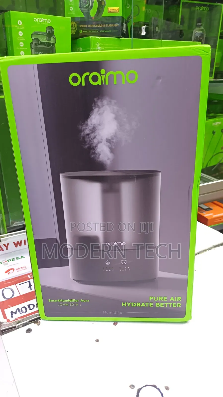 Oraimo Home Humidifier 4l With Ambient Light Auto Shut-Off