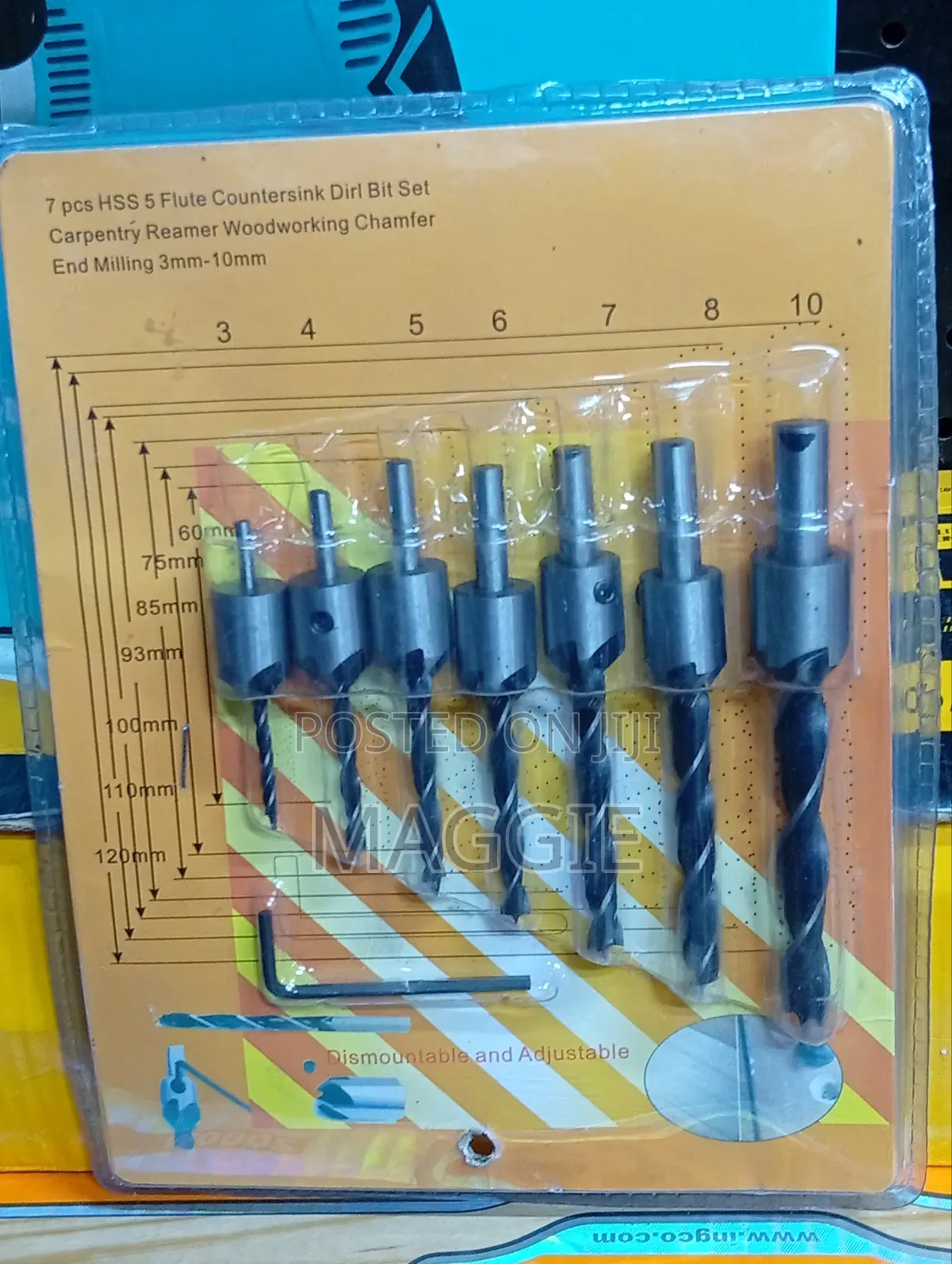 7pcs Has 5 Flute Countersink Dirl Bit Set