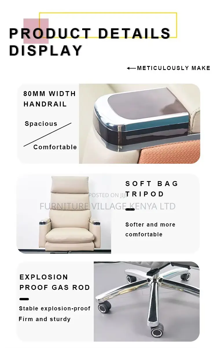 Orthopedic Leather Executive Director's Chair