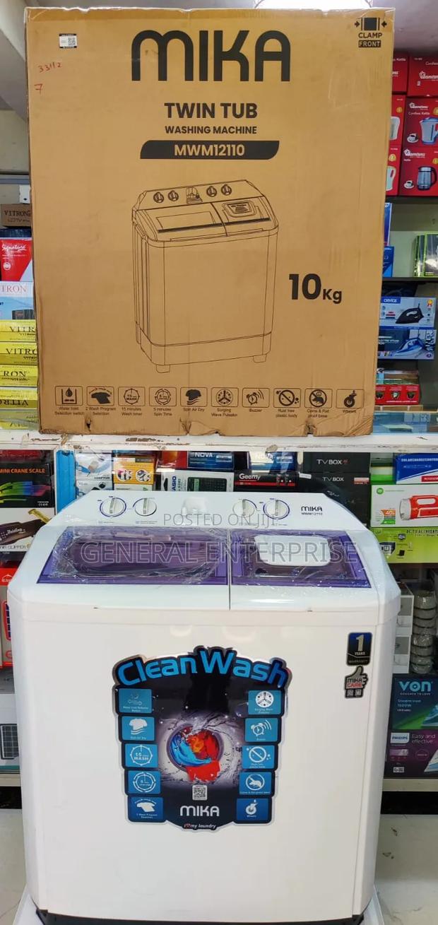 Mika 10kg Twin Tub Semi Automatic Washing Machine