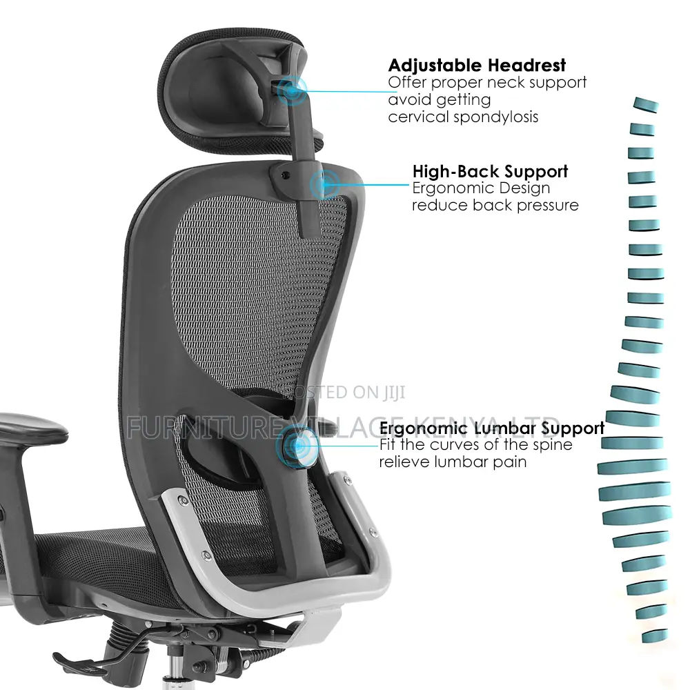 Black Ergonomic Mesh Adjustable Home Chair