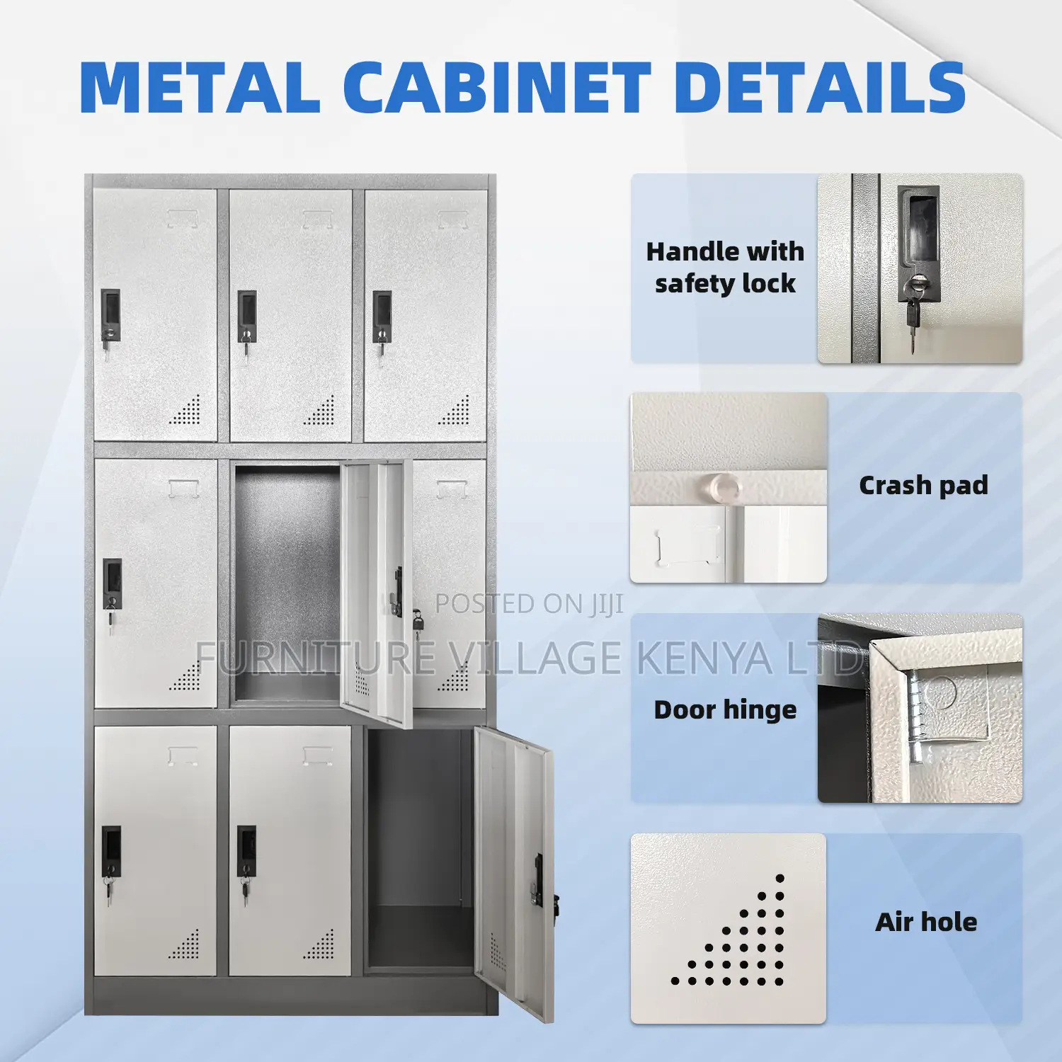 9-Door's Modern Gym Storage Locker Cabinet