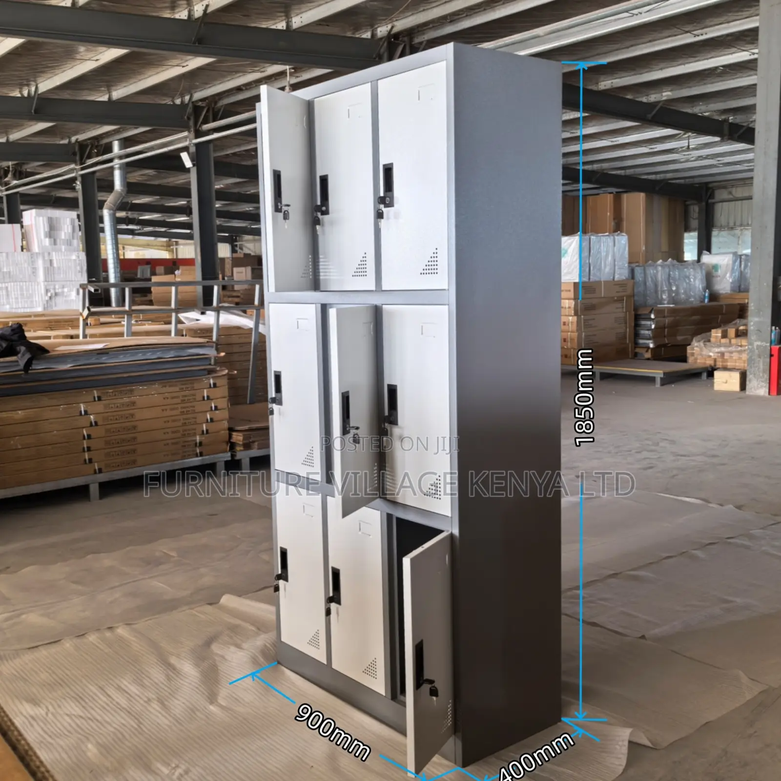 9-Door's Modern Gym Storage Locker Cabinet