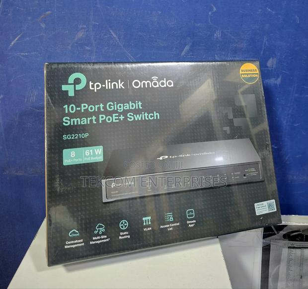 Tp-Link Tl-Sg2210p 8-Port Gigabit Smart Poe Switch With 2 SFP Slots