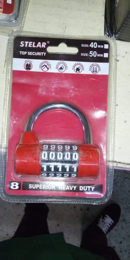 Heavy Duty 5 Digit Padlock Steel Shackle Secure Lock