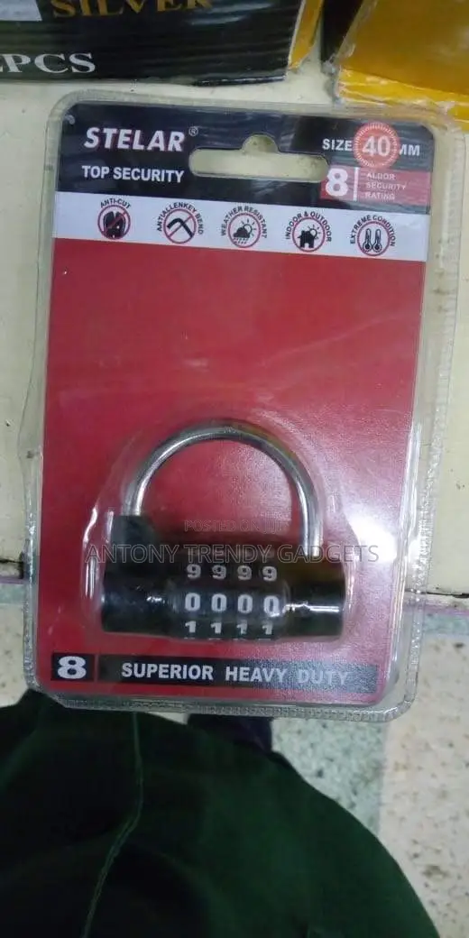 Heavy Duty 5 Digit Padlock Steel Shackle Secure Lock