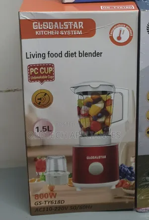 Globalstar Durable Blender 1.6litres 2 in 1 Juicer