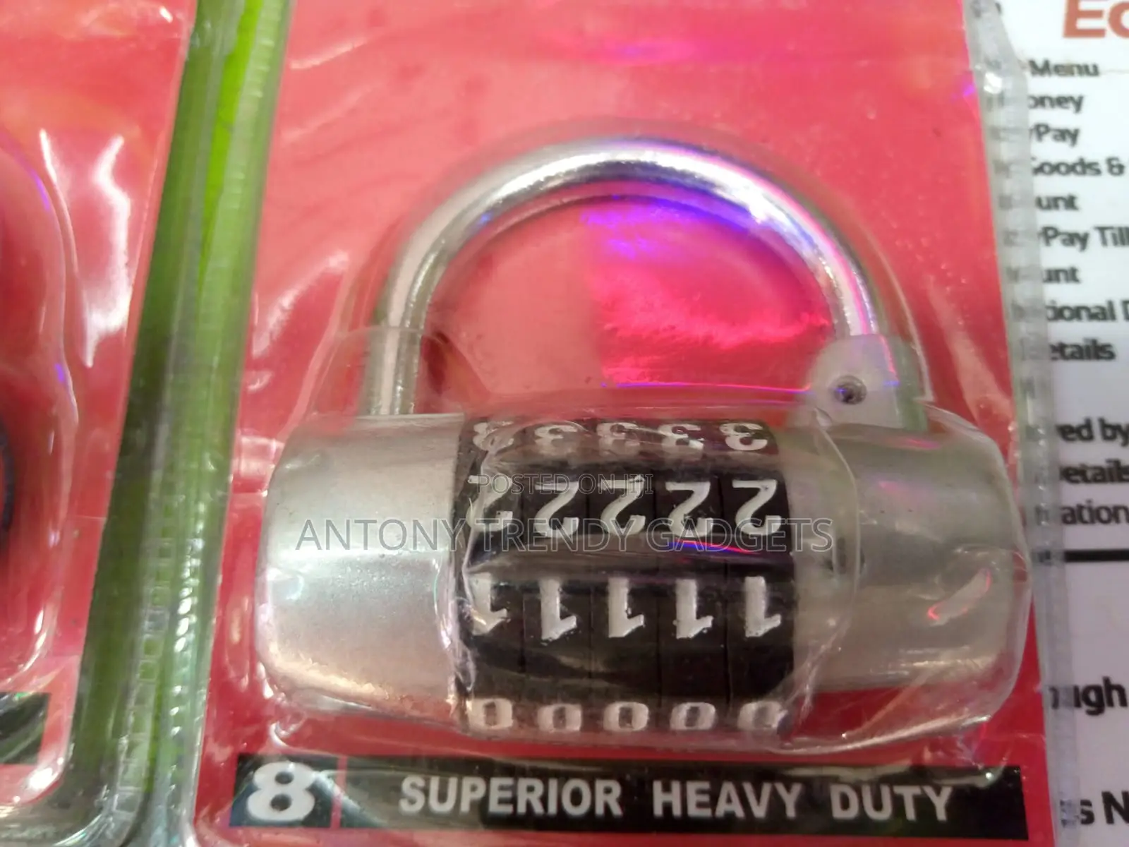 Keyless 5 Digit Padlock Anti Theft Security Lock