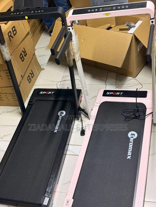 Euromax Foldable Walking Pad Treadmill With Incline and Hand Rails
