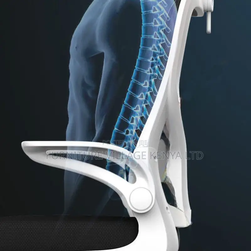 Swivel Adjustable White Orthopedic Desk Seat
