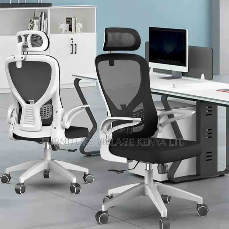 Swivel Adjustable White Orthopedic Desk Seat