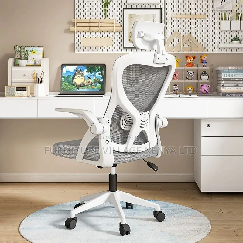 Swivel Adjustable White Orthopedic Desk Seat