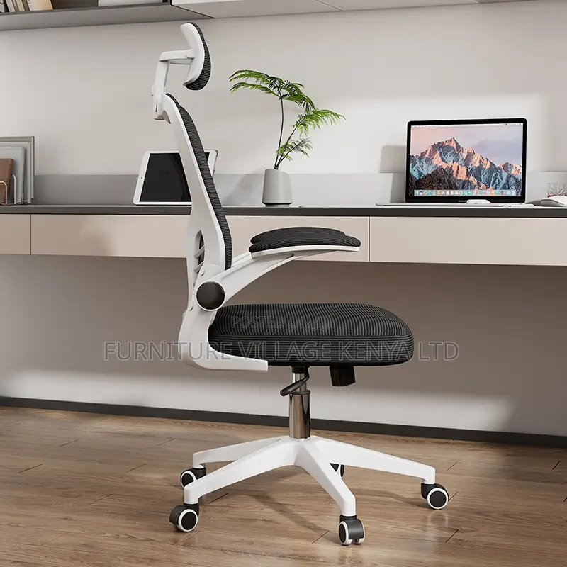 Swivel Adjustable White Orthopedic Desk Seat
