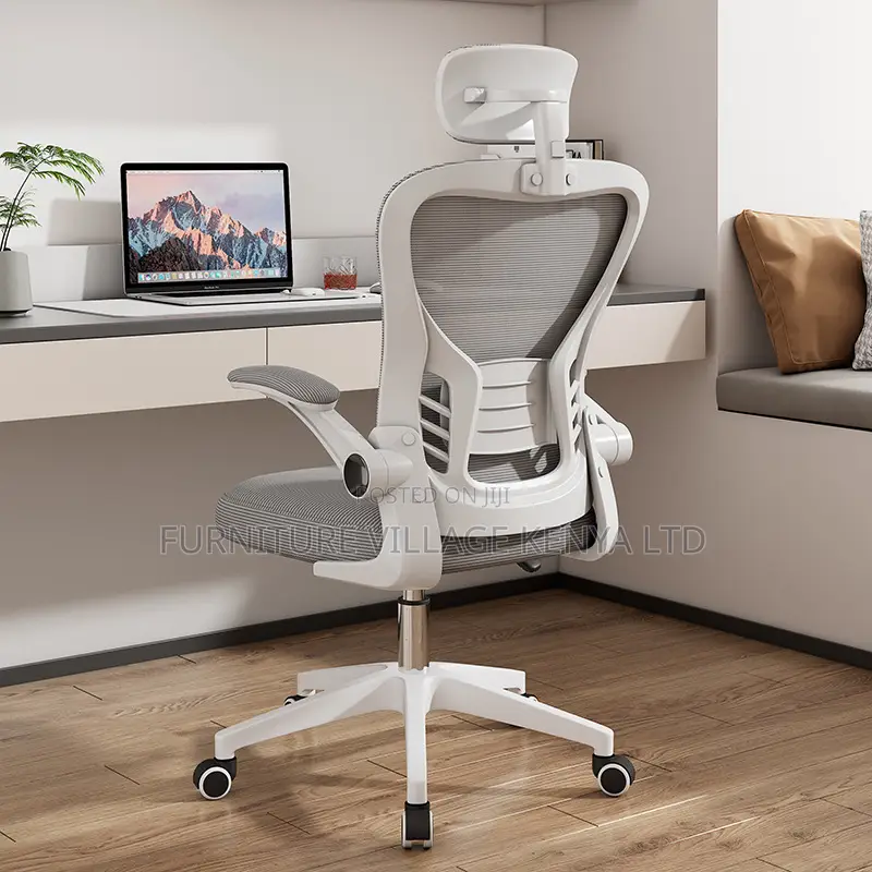 Swivel Adjustable White Orthopedic Desk Seat