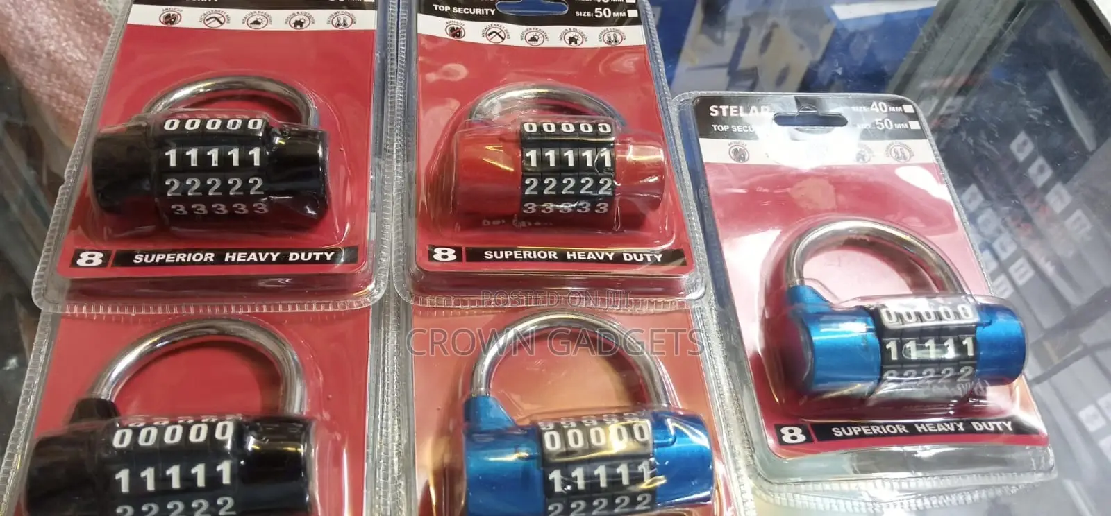 Heavy Duty Padlock 5 Digit Code Lock Steel Shackle