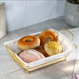 Metallic Fruit,Bread,Deco Holder Basket//Palette With Cloth Support