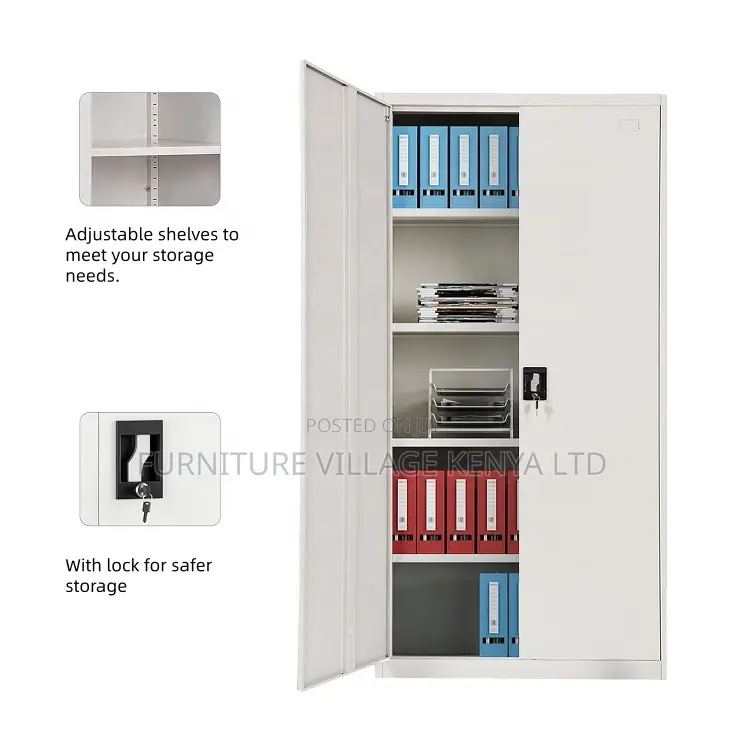 2-Door Full Steel Document Cabinet With Shelves