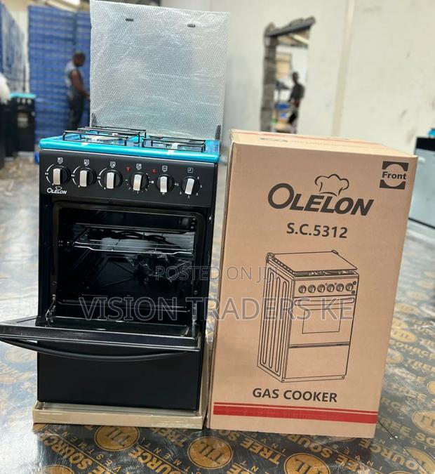 Olelon 50*55cm 4gases Burner Standing Cooker With Gas Oven