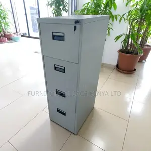 4-Drawer's White File Cabinet With Single Key