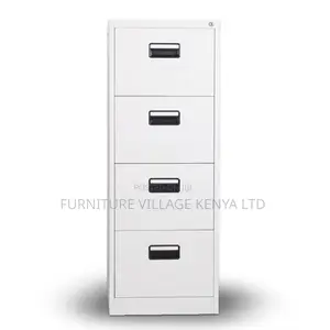 4-Drawer's White File Cabinet With Single Key