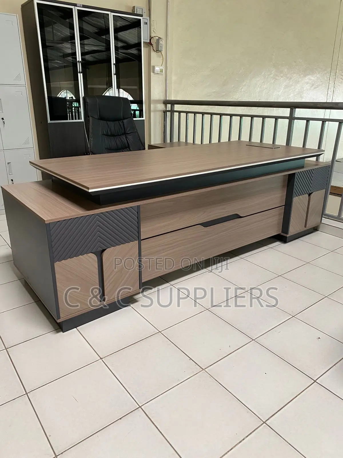 Office Desks; 240cm L-Shaped Ceo Executive Office Table