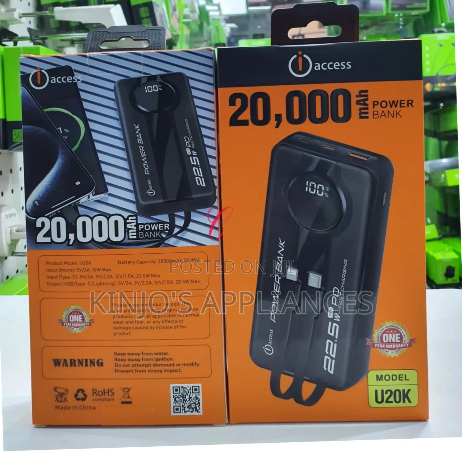 Iaccess U20k *22.5w 20000mah* Power Bank