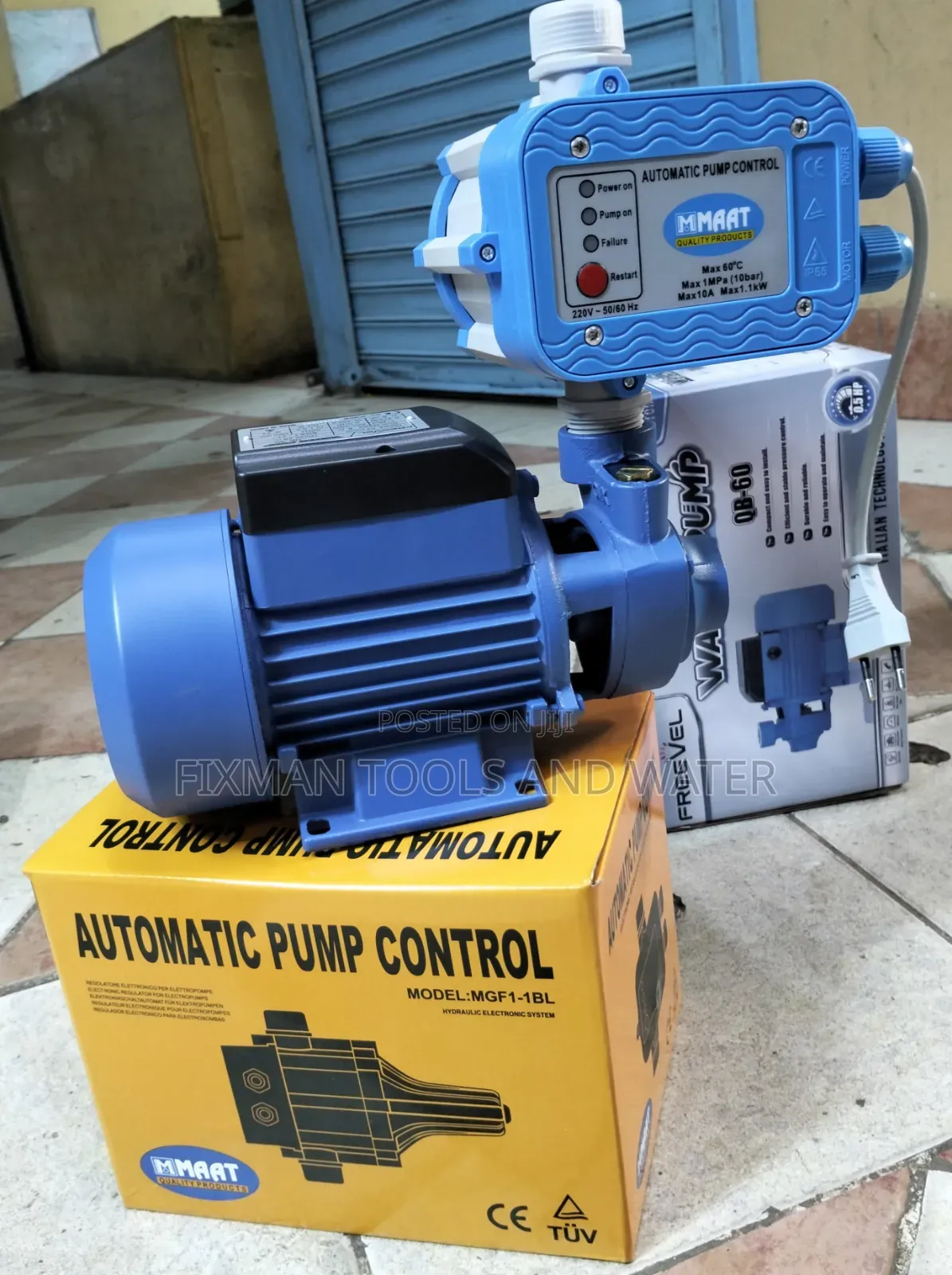 Italy Freevel Water Pump 0.5 Hp + Pressure Control Switch