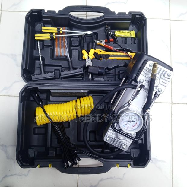 Double Cylinder Car Tire Air Compressor 150 Psi Repair Kit