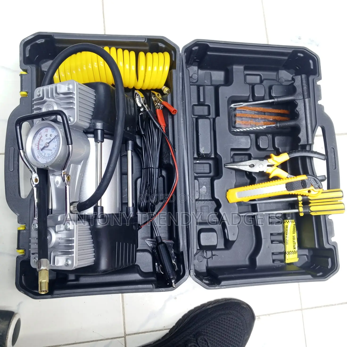 Portable Dual Cylinder Air Compressor Car Motorcycle Pump
